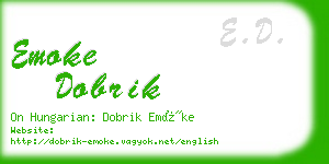 emoke dobrik business card